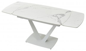 Стол ALATRI 120 GLOSS STATUARIO WHITE SOLID CERAMIC / WHITE, ®DISAUR в Пойковском - poikovskii.mebel24.online | фото 6