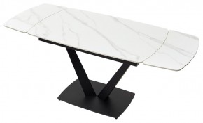 Стол ALATRI 120 MATT WHITE MARBLE SOLID CERAMIC / BLACK, ®DISAUR в Пойковском - poikovskii.mebel24.online | фото 4