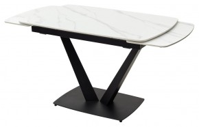 Стол ALATRI 120 MATT WHITE MARBLE SOLID CERAMIC / BLACK, ®DISAUR в Пойковском - poikovskii.mebel24.online | фото 8