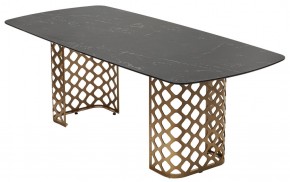 Стол CHIAVARI 220 KL-116 Черный мрамор матовый, итальянская керамика / бронзовый, ®DISAUR в Пойковском - poikovskii.mebel24.online | фото 7