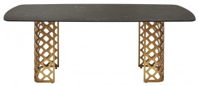Стол CHIAVARI 220 KL-116 Черный мрамор матовый, итальянская керамика / бронзовый, ®DISAUR в Пойковском - poikovskii.mebel24.online | фото 8
