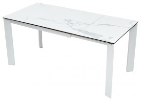 Стол CORNER 120 MATTE STATUARIO Белый мрамор матовый керамика, стекло/ белый каркас, ®DISAUR в Пойковском - poikovskii.mebel24.online | фото 3