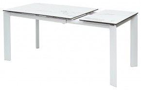 Стол CORNER 120 MATTE STATUARIO Белый мрамор матовый керамика, стекло/ белый каркас, ®DISAUR в Пойковском - poikovskii.mebel24.online | фото 5