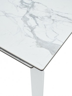 Стол CORNER 120 MATTE STATUARIO Белый мрамор матовый керамика, стекло/ белый каркас, ®DISAUR в Пойковском - poikovskii.mebel24.online | фото 6