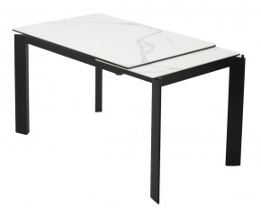 Стол CORNER 120 MATTE STATUARIO Белый мрамор матовый керамика, стекло/ черный каркас, ®DISAUR в Пойковском - poikovskii.mebel24.online | фото 3