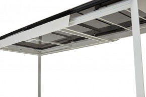 Стол CREMONA 140 HIGH GLOSS STATUARIO Белый мрамор глянцевый, керамика/ белый каркас, ®DISAUR в Пойковском - poikovskii.mebel24.online | фото 2