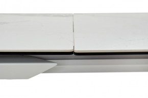 Стол CREMONA 140 HIGH GLOSS STATUARIO Белый мрамор глянцевый, керамика/ белый каркас, ®DISAUR в Пойковском - poikovskii.mebel24.online | фото 3