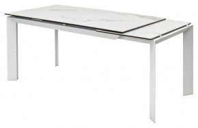 Стол CREMONA 140 HIGH GLOSS STATUARIO Белый мрамор глянцевый, керамика/ белый каркас, ®DISAUR в Пойковском - poikovskii.mebel24.online | фото 7