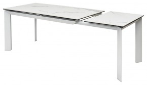 Стол CREMONA 140 HIGH GLOSS STATUARIO Белый мрамор глянцевый, керамика/ белый каркас, ®DISAUR в Пойковском - poikovskii.mebel24.online | фото 8