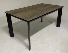 Стол CREMONA 140 KL-61 под дерево, итальянская керамика/ черный каркас, ®DISAUR в Пойковском - poikovskii.mebel24.online | фото 2
