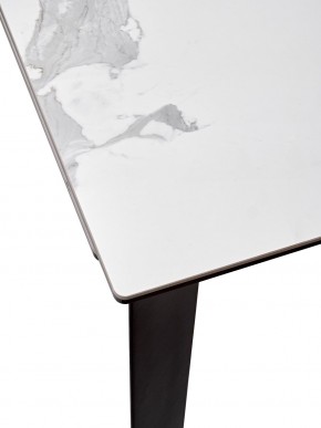 Стол CREMONA 140 MATTE STATUARIO Белый мрамор матовый, керамика/ черный каркас, ®DISAUR в Пойковском - poikovskii.mebel24.online | фото 3