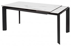 Стол CREMONA 140 MATTE STATUARIO Белый мрамор матовый, керамика/ черный каркас, ®DISAUR в Пойковском - poikovskii.mebel24.online | фото 6