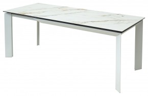 Стол CREMONA 160 KL-188 Контрастный мрамор / белый каркас, ®DISAUR в Пойковском - poikovskii.mebel24.online | фото 3