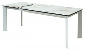 Стол CREMONA 160 KL-188 Контрастный мрамор / белый каркас, ®DISAUR в Пойковском - poikovskii.mebel24.online | фото 6