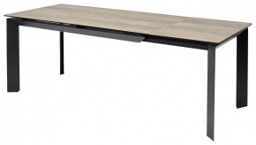 Стол CREMONA 180 KL-61 Под дерево, итальянская керамика / черный каркас, ®DISAUR в Пойковском - poikovskii.mebel24.online | фото 1