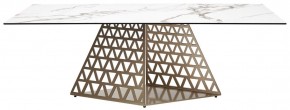Стол ENNA 220 KL-188 Контрастный мрамор матовый, итальянская керамика/ каркас цвета шампань, ®DISAUR в Пойковском - poikovskii.mebel24.online | фото 10