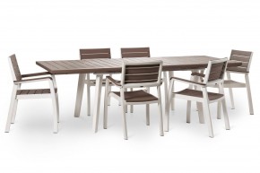 Стол Гармония раздвижной (Harmony Extendable) белый-капучино в Пойковском - poikovskii.mebel24.online | фото 6