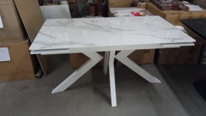 Стол Кентукки 3 140 БЕЛЫЙ МРАМОР, стекло / БЕЛЫЙ, М-City в Пойковском - poikovskii.mebel24.online | фото 2
