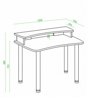 Стол компьютерный Домино Лайт СКЛ-Софт120МО+НКИЛ120 в Пойковском - poikovskii.mebel24.online | фото 2