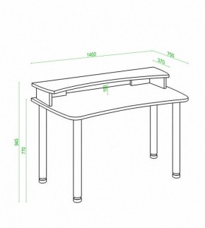 Стол компьютерный Домино Лайт СКЛ-Софт140МО+НКИЛ140 в Пойковском - poikovskii.mebel24.online | фото 3