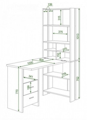 Стол компьютерный Домино Lite СТЛ-ОВ+С100Прям+ТЯЛ в Пойковском - poikovskii.mebel24.online | фото 2