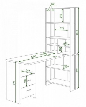 Стол компьютерный Домино Lite СТЛ-ОВ+С120Прям+ТЯЛ в Пойковском - poikovskii.mebel24.online | фото 2