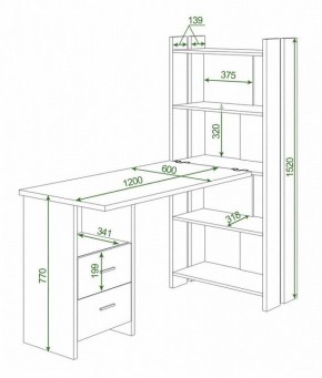 Стол компьютерный Домино Lite СТЛ-ОВ+С120Прям+ТЯЛ в Пойковском - poikovskii.mebel24.online | фото 2