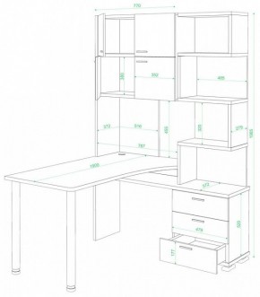 Стол компьютерный Домино нельсон СР-500М/190 в Пойковском - poikovskii.mebel24.online | фото 2