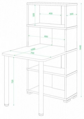 Стол компьютерный Домино СБ-10М/4 в Пойковском - poikovskii.mebel24.online | фото 2
