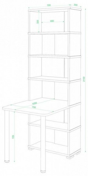 Стол компьютерный Домино СБ-10М/6 в Пойковском - poikovskii.mebel24.online | фото 2