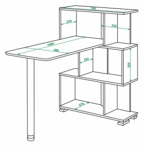 Стол компьютерный Домино СЛ-5-3СТ в Пойковском - poikovskii.mebel24.online | фото 2