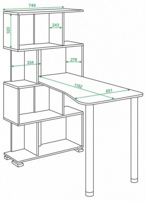 Стол компьютерный Домино СЛ-5-4СТ-2 в Пойковском - poikovskii.mebel24.online | фото 2