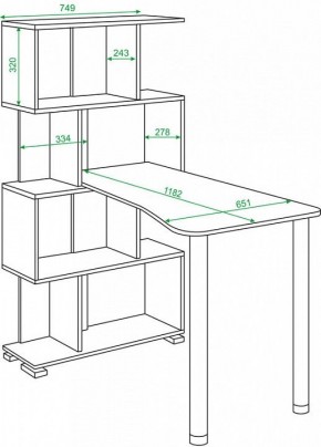 Стол компьютерный Домино СЛ-5-4СТ-2+БД+БЯ в Пойковском - poikovskii.mebel24.online | фото 2