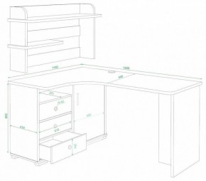 Стол компьютерный Домино СР-145 в Пойковском - poikovskii.mebel24.online | фото 2