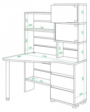 Стол компьютерный Домино СР-322 в Пойковском - poikovskii.mebel24.online | фото 2