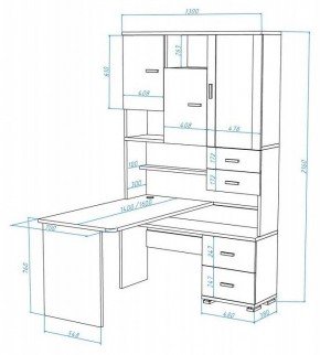 Стол компьютерный Домино СР-620/140 в Пойковском - poikovskii.mebel24.online | фото 2