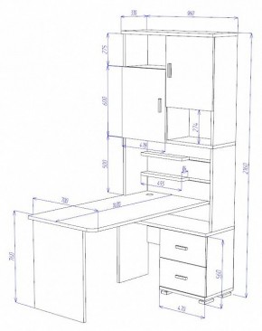 Стол компьютерный Домино СР-720/140 в Пойковском - poikovskii.mebel24.online | фото 2