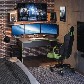 Стол компьютерный ВАРДИГ K1 120x82, антрацит/лайм в Пойковском - poikovskii.mebel24.online | фото 4