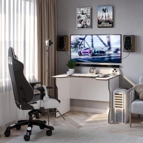 Стол компьютерный ВАРДИГ K2 100x82, белый/черный в Пойковском - poikovskii.mebel24.online | фото 4