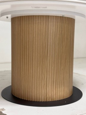 Стол MESA D120 цвет БЕЛЫЙ МРАМОР M326 / Каркас OAK, ®DISAUR в Пойковском - poikovskii.mebel24.online | фото 4