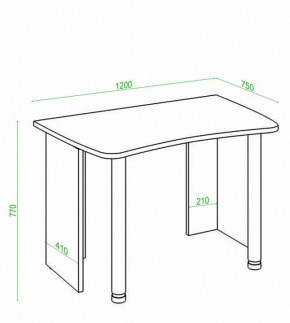 Стол офисный Домино Лайт СКЛ-Софт120 в Пойковском - poikovskii.mebel24.online | фото 3