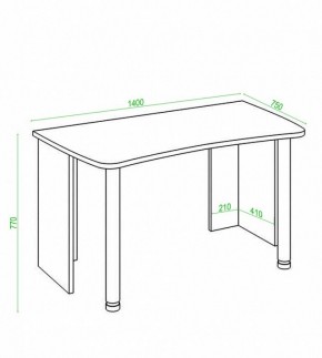 Стол офисный Домино Лайт СКЛ-Софт140 в Пойковском - poikovskii.mebel24.online | фото 3