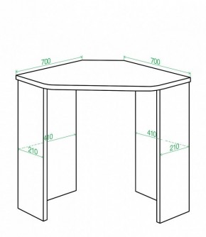 Стол письменный Домино Lite СКЛ-Угл70 в Пойковском - poikovskii.mebel24.online | фото 2