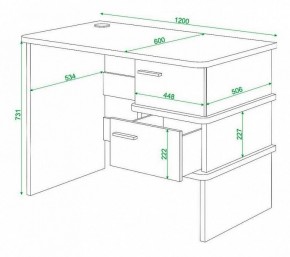 Стол письменный Домино нельсон СД-15С в Пойковском - poikovskii.mebel24.online | фото 3