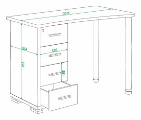 Стол письменный Домино нельсон СКМ-50 в Пойковском - poikovskii.mebel24.online | фото 5