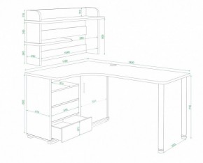 Стол письменный Домино СР-145СМ в Пойковском - poikovskii.mebel24.online | фото 2