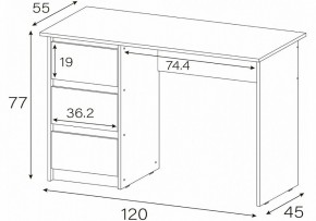 Стол письменный Идена в Пойковском - poikovskii.mebel24.online | фото 4