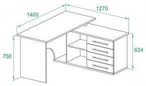 Стол письменный КСТ-109Л в Пойковском - poikovskii.mebel24.online | фото 3