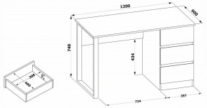 Стол письменный СПм-205 в Пойковском - poikovskii.mebel24.online | фото 4