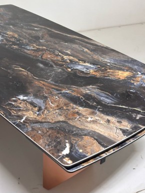 Стол ПУАНТО 200 TITANIUM LAWA NERO, керамика / МЕДЬ каркас М-City в Пойковском - poikovskii.mebel24.online | фото 6